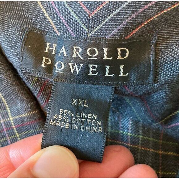 Harold Powell Short Sleeve Button Up Shirt Size 2XL Men’s Grey - Picture 3 of 6